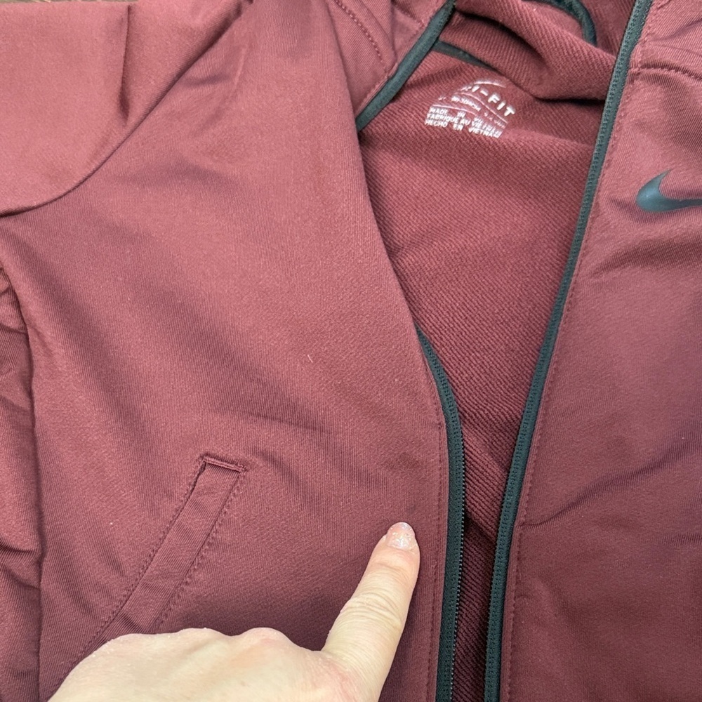 Nike dri-fit Kids 4TBurgundy Hoodie Jacket - Picture 7 of 7